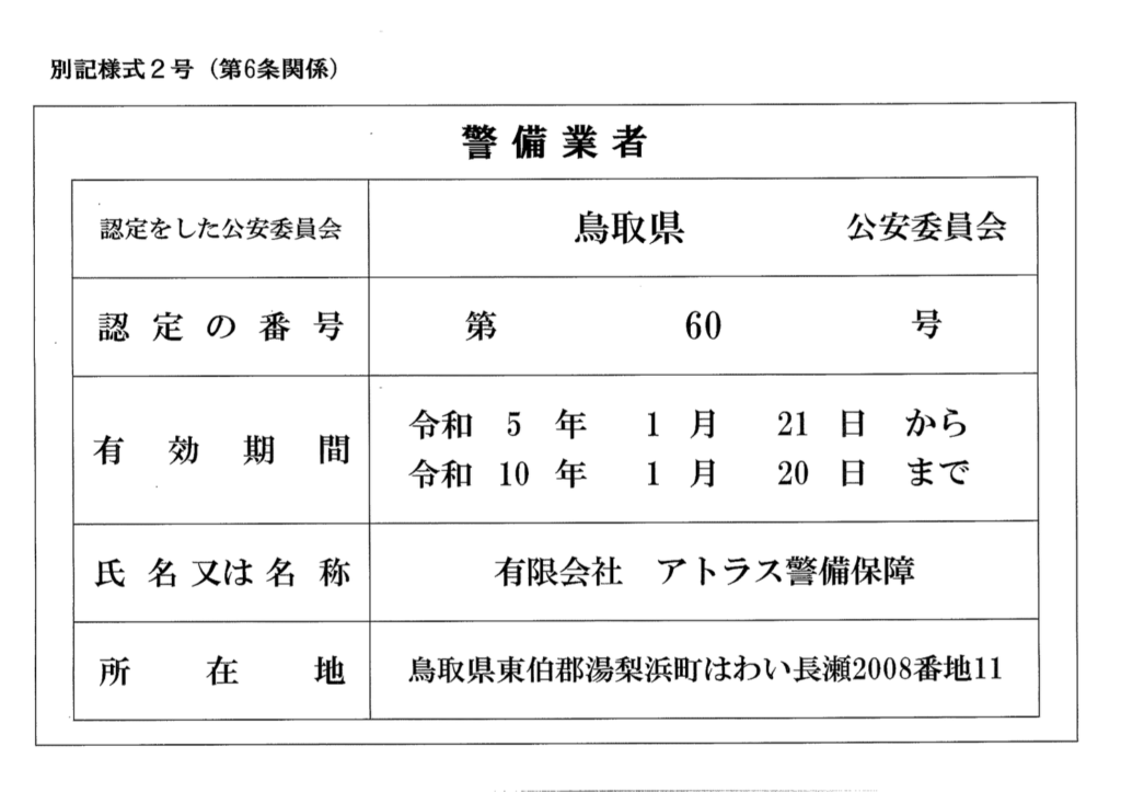 認定証